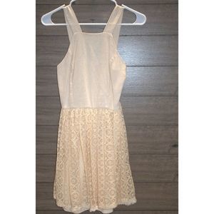 Altar'd State Cream Asymmetrical with Lace Bottom size Small
